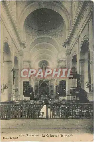 Cartes postales Montauban La Cathedrale (Interieur)