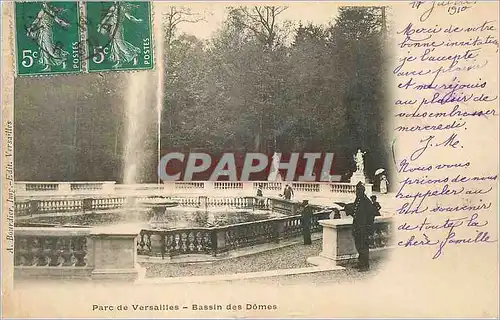 Ansichtskarte AK Parc de Versailles Bassin des Domes (carte 1900)