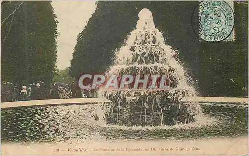 Cartes postales Versailles La Fontaine de la Pyramide un Dimanche de Grandes Eaux