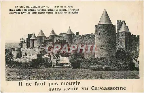 Cartes postales La Cite de Carcassonne Tour de la Vade