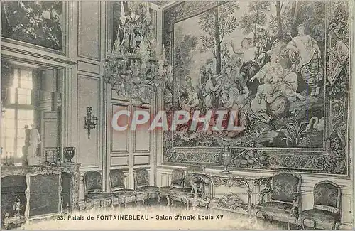 Cartes postales Palais de Fontainebleau Salon d'angle Louis XV