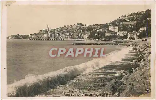 Moderne Karte Menton Vue sur la Vieille Ville