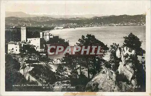 Cartes postales moderne La Napoule Vue sur le Chateau et la Chaine des Alpes