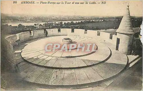 Cartes postales Amboise Plate Forme sur la Tour et vue sur la Loire