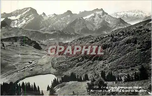 Moderne Karte Col et Lac de Bretaye alt 1800 m Murevans Massif du Mont Blanc