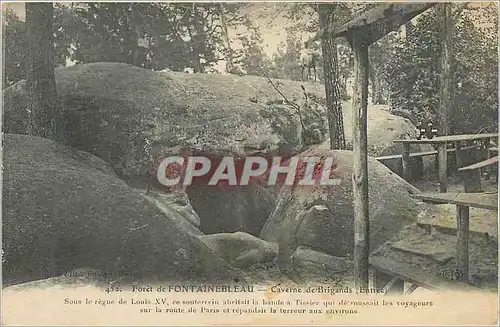 Ansichtskarte AK Foret de Fontainebleau Caverne de Brigants (Entree)