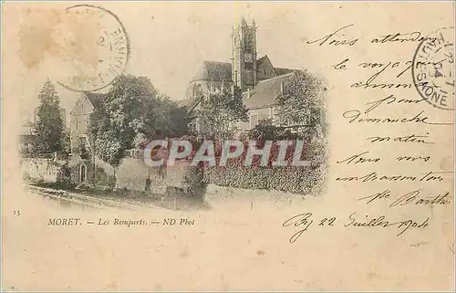 Ansichtskarte AK Moret Les Remparts (carte 1900)