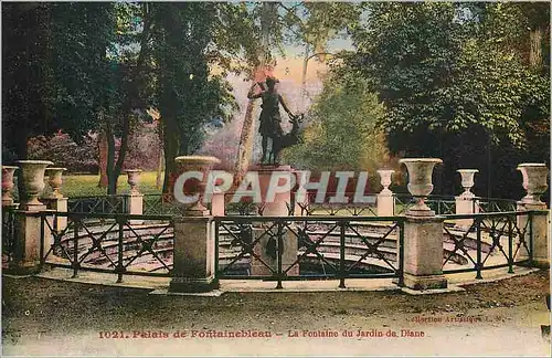 Ansichtskarte AK Palais de Fontainebleau La Fontaine du Jardin de Diane