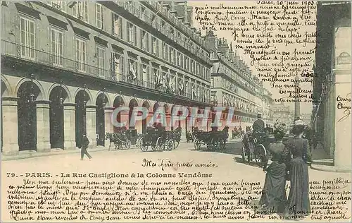 Ansichtskarte AK Paris La Rue Castiglione et la Colonne Verdome (carte 1900)