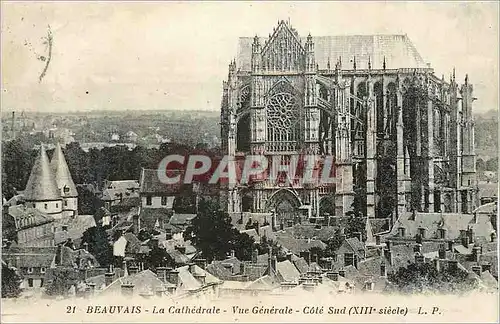 Cartes postales Beauvais La Cathedrale Vue Generale Cote Sud (XIIIe Siecle)