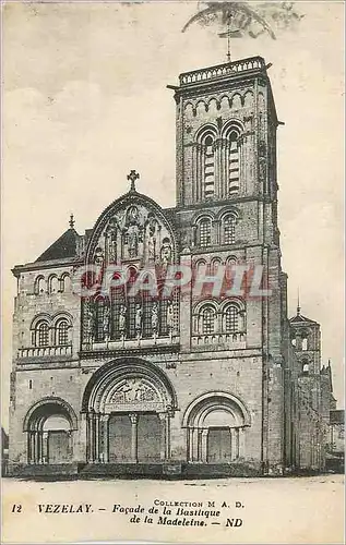 Cartes postales Vezelay Facade de la Basilique de la Madeleine