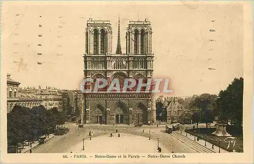 Cartes postales Paris Notre Dame et le Parvis Notre Dame Church