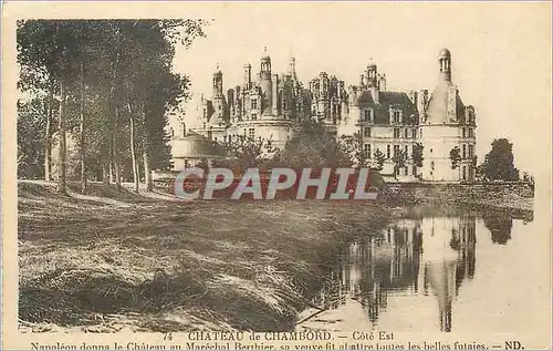 Cartes postales Chateau de Chambord Cote Est