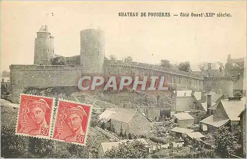 Cartes postales Chateau de Fougeres Mont St Michel Cote Ouest (XIIIe Siecle)