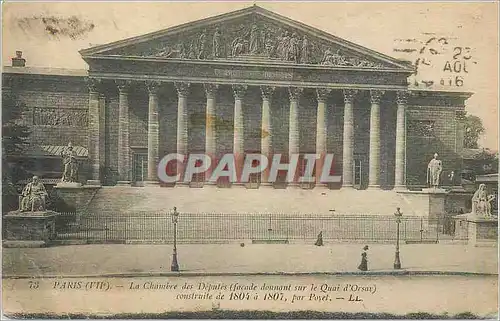 Ansichtskarte AK Paris (VIIe) La Chambre des Deputes (facade donnant sur le Quai d'Orsay) Construite de 1804 a 18