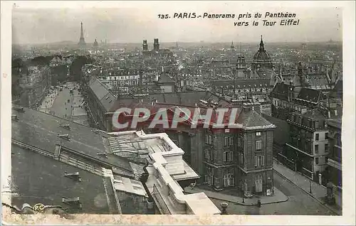 Ansichtskarte AK Paris Panorama pris du Pantheon vers la Tour Eiffel