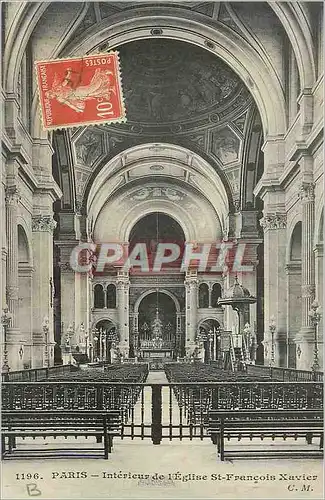Cartes postales Paris Interieur de l'Eglise St Francois Xavier