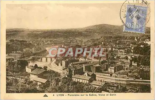 Cartes postales Lyon Panorama sur la Saone Vaise et Serin