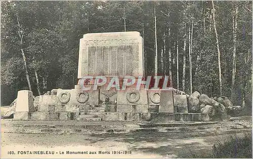 Cartes postales Fontainebleau Le Monument aux Morts 1914 1918 Militaria