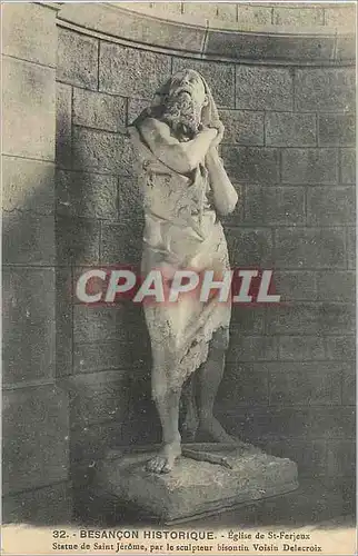 Cartes postales Besancon Historique Eglise de St Ferjeux Statue de Saint Jerome