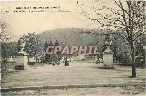 Ansichtskarte AK Besancon Promenade Chamars et Fort Chaudanne Excursion en Franche Comte