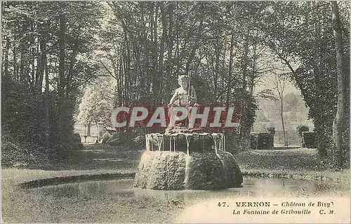 Cartes postales Vernon Chateau de Bizy la Fontaine de Gribouille