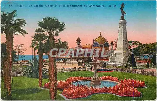 Cartes postales Nice le Jardin Albert 1er et le Monument du Centenaire