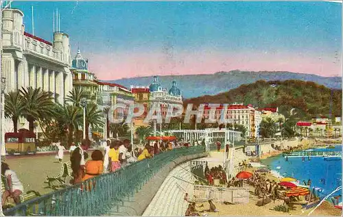 Cartes postales moderne Nice la Promenade des Anglais et le Palais de la Mediterrannee