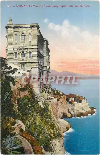 Cartes postales Monaco Musee Oceanographique Vue sur la Mer