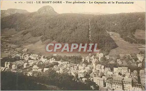 Ansichtskarte AK Le Mont Dore Vue Generale le Capucin et le Funiculaire