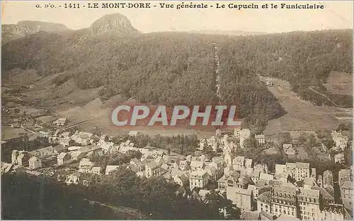 Cartes postales Le Mont Dore Vue Generale le Capucin et le Funiculaire