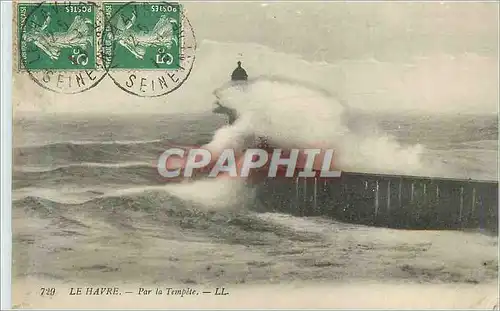 Ansichtskarte AK Le Havre par la Tempete Phare