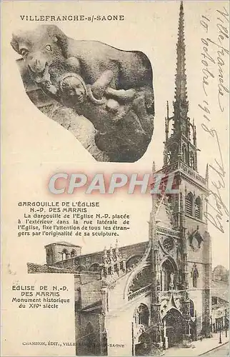 Ansichtskarte AK Villefranche sur Saone Gargouille de l'Eglise N D des Marais