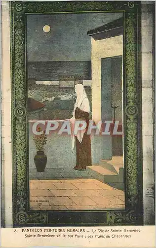 Ansichtskarte AK Pantheon Peintures Murales La vie de Sainte Genevieve veille sur Parix par Puvis de Chavannes