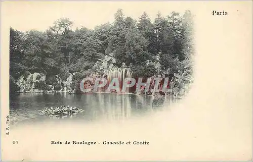 Cartes postales Paris Bois de Boulogne Cascade et Grotte