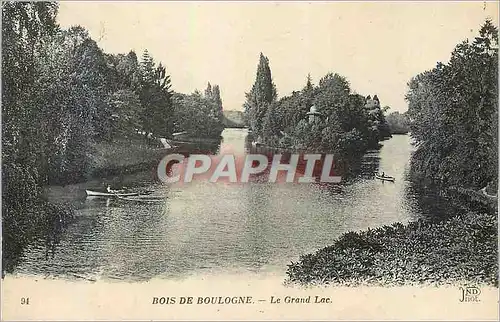 Cartes postales Bois de Boulogne le Grand Lac