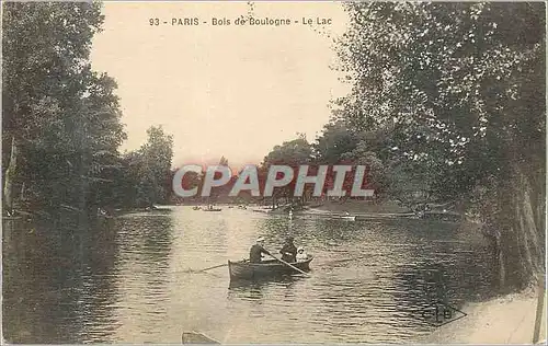 Cartes postales Paris Bois de Boulogne le Lac Canoe