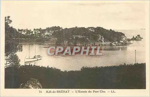 Cartes postales Ile de Brehat l'Entree du Port Clos Bateau