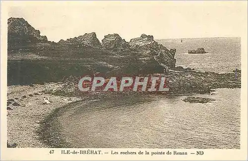 Cartes postales Ile de Brehat les Rochers de la Pointe de Renan