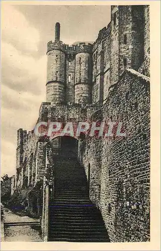 Cartes postales Abbaye du Mont St Michel le Grand Degre et le Chatelet