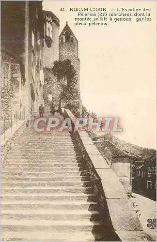 Ansichtskarte AK Rocamadour l'Escalier des Pelerins