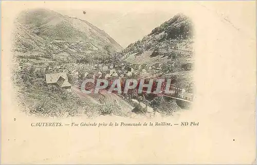 Cartes postales Cauterets Vue Generale Prise de la Promenade de la Raillere