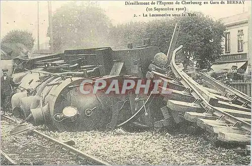 REPRO Gare de Bernay Deraillement de l'Express de Cherbourg Train