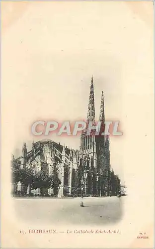 Ansichtskarte AK Bordeaux la Cathedrale Saint Andre (carte 1900)