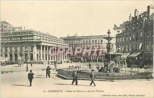 Cartes postales Bordeaux Allees de Tourny et Grand Theatre