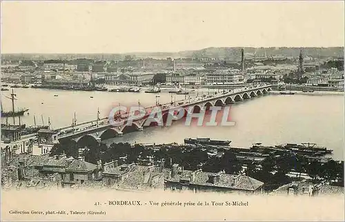 Ansichtskarte AK Bordeaux Vue Generale prise de la Tour St Michel