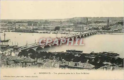 Cartes postales Bordeaux Vue Generale prise de la Tour St Michel