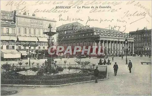 Cartes postales Bordeaux la Place de la Comedie