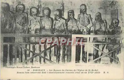 Cartes postales Bordeaux les Momies du Caveau de l'Eglise de St Michel