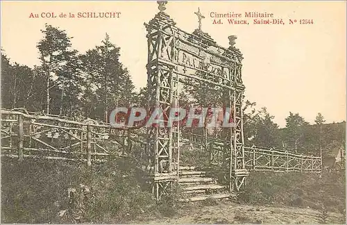 Ansichtskarte AK Au Col de la Schlucht Cimetiere Militaire Militaria